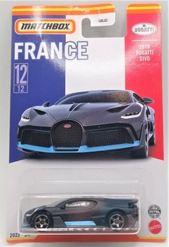 Pudełko zapałek 2018 Bugatti Divo 12/12 Francja