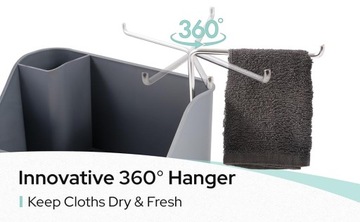 Органайзер для кухонной мойки с держателем для губки, дозатором и контейнером.