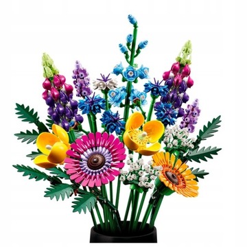 LEGO ICONS БУКЕТ НАБОР ДЕКОРАТИВНЫХ ПОЛЕВЫХ ЦВЕТОВ ДЛЯ ДОМА ГОСТИНОЙ В ПОДАРОК