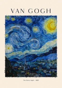 VAN GOGH Gwiaździsta noc PLAKAT A2 59,4x42cm #310