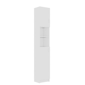 Szafka łazienkowa, biała 32x25,5x190 cm materiał d
