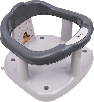 MALTEX BABY Стульчик для кормления Panda сиденье для ванны + игрушки Серый стальной