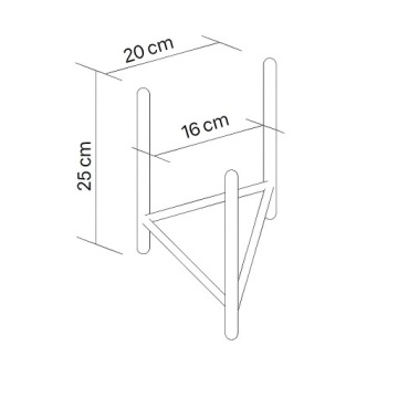 FLOWER RACK Металлическая цветочная клумба Золотой Лофт Дижон S MAX. горшок 18 см
