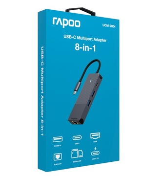 Многопортовый адаптер RAPOO USB C 8в1