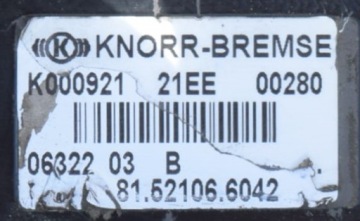 МОДУЛЯТОР EBS ЗАДНЕГО МОСТА MAN 81.52106.6042 K000921