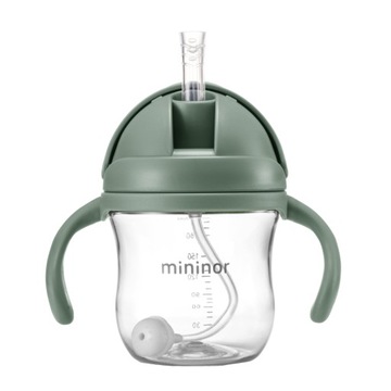 MININOR BIDON ZE SŁOMKĄ 220 ML WILLOW GREEN