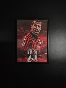 Obraz w ramie 50x70 Ibrahimović AC Milan Prezent