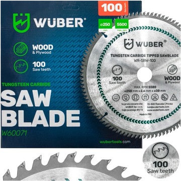 PIŁA TARCZA DO CIĘCIA DREWNA WIDIOWA WIDIA 250x30MM 100 ZĘBÓW