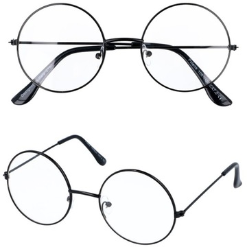 okrągłe Okulary męskie zerówki lenonki vintage