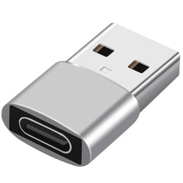 PRZEJŚCIÓWKA USB-C DO USB-A ADAPTER OTG SREBRNY