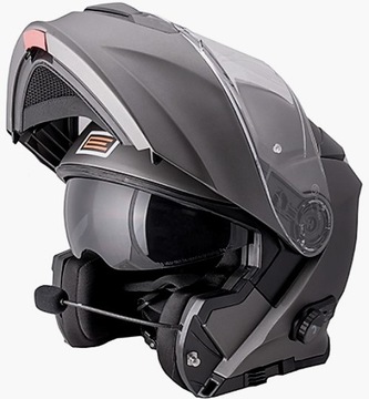 KASK MOTOCYKLOWY SZCZĘKOWY INTERCOM BLUETOOTH RO M