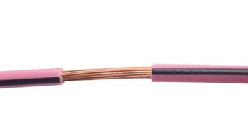 PRZEWÓD KABEL FLRY-B 1x0,75mm RÓŻOWO - CZARNY 5m