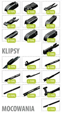 Плоский дворник OXIMO MT600, 12 адаптеров по 600 мм.
