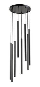 SIGMA Nowoczesna lampa LED Sopel 8 koło czarny LED