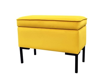 Nowoczesna pufa z pojemnikiem - nogi Loft 80 cm