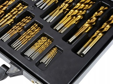 НАБОР ТИТАНОВЫХ СВЕРЛ ПО МЕТАЛЛУ, 170 ШТ.