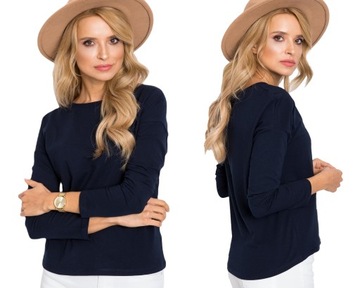 Wygodna BLUZKA DAMSKA BAWEŁNIANA longsleeve - L