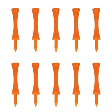 Plastikowe koszulki golfowe Tee z piłeczkami golfowymi Plastikowe kołki ograniczające do gwoździ golfowych 70 mm Pomarańczowe