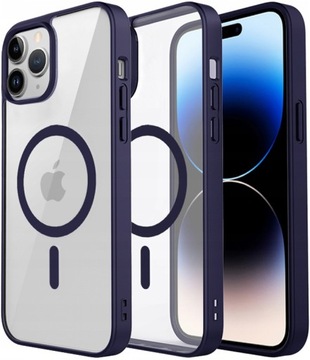 ETUI DO IPHONE 15 PRO PRZEŹROCZYSTE MAGNETYCZNE DO MAGSAFE | PURPLE