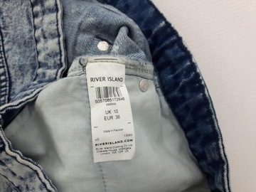 RIVER ISLAND jeansowe KRÓTKIE SPODENKI z dziurami MODNE _ 36