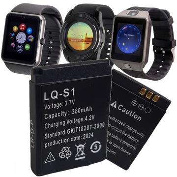 BATERIA AKUMULATOR DO ZEGARKA SMARTWATCH DZ09 LQ-S1 RYX-NX9 2024r.