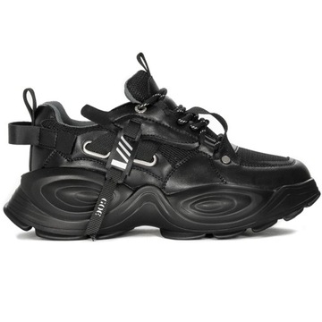 GOE Sneakersy na platformie Black JJ2N4083 r.37