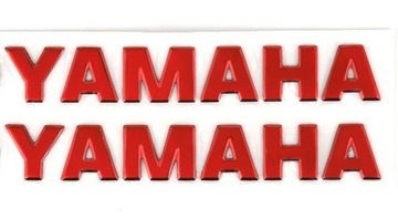 YAMAHA 3D RED надпись 2шт 12см X-CITY YZF R1 R6 MT