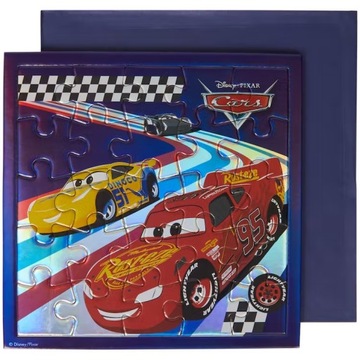 Kartka urodzinowa puzzle Auta