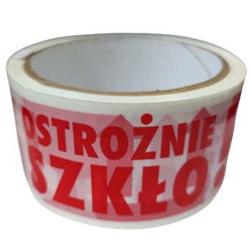 Taśma OSTROŻNIE SZKŁO !