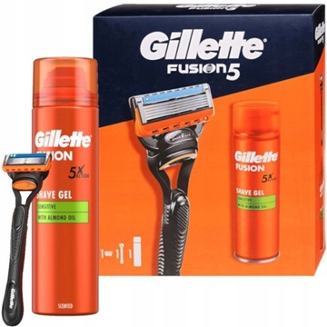 GILLETTE ZESTAW FUSION 5 MASZYNKA+ŻEL 200ml
