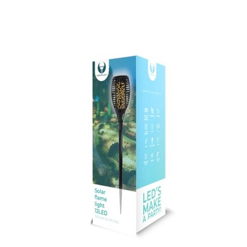 SOLARNA Lampa ogrodowa POCHODNIA 12LED 300mAh IP65