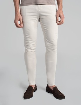 Spodnie męskie menfi białe slim fit 33 32