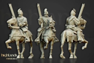 Highlands Miniatures The Black Riders / Pistoliers / Outriders Unit