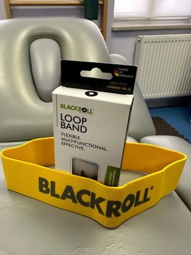 ЛЕНТА ДЛЯ ТРЕНИРОВОК «BLACKROLL» ЖЕЛТАЯ ПЕТЛЯ 32 СМ, РЕЗИНОВАЯ РЕЗИНА ДЛЯ БЕДРА 32 СМ