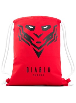 Worko-plecak materiałowy worek z logo Diablo Chairs: czerwony