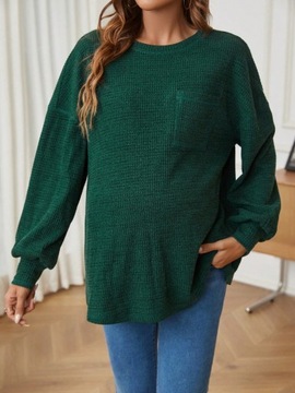 SHEIN MATERNITY SWETER DAMSKI ZIELONY Z KIESZENIĄ L 169