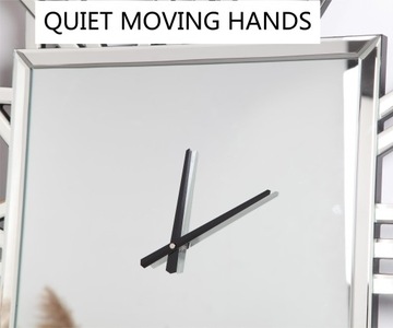 Square lustrzany zegar ścienny