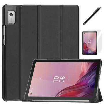 ETUI SMART COVER + SZKŁO HARTOWANE + RYSIK do LENOVO TAB M9 TB 310 XU/ FU