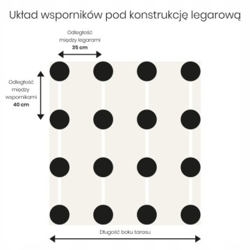 Wspornik Tarasowy Regulowany pod legar ETL 10-15 mm