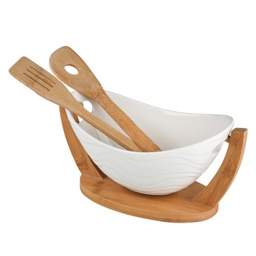 MISKA DO SAŁATY SAŁATEK SALATERKA 32CM BAMBUS