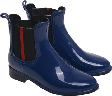 KALOSZE DAMSKIE SZTYBLETY LAMPAS LAK granat red 36