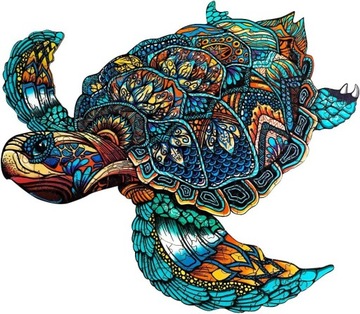 drewniane puzzle dla dorosłych( żółw morski, l)