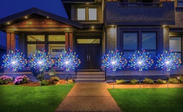 2 шт. СОЛНЕЧНЫЕ САДОВЫЕ ФОНАРИ Одуванчик, ДЕРЕВО, ФЕЙЕРВЕРК, УКРАШЕНИЕ, 150 светодиодов