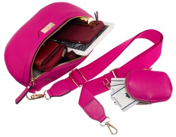 НАСТЕННАЯ СУМКА КРЕСТОВАЯ ПУРПУРНО-РОЗОВАЯ