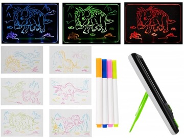 GRAFICZNY TABLET DO RYSOWANIA ZNIKOPIS TABLICA LED