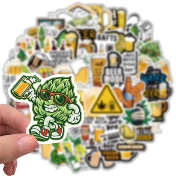 ZESTAW NAKLEJEK WLEPY STICKERBOMB MIX PIWO 50 szt