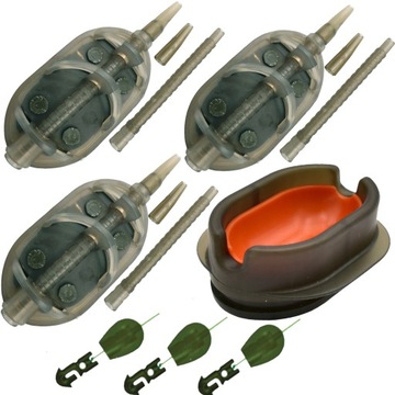 3X KOSZYK PODAJNIK Do METODY Method Feeder ARC QTS ŁĄCZNIK Foremka 3x20g