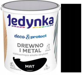 JEDYNKA EMALIA DECO PROTECT DREWNO CZARNY MAT 5L
