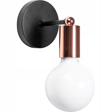 LAMPA ŚCIENNA KINKIET ROSE GOLD METALOWA PARADISE