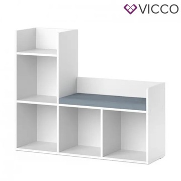 PÓŁKA LUIGI BIAŁA Z ŁAWKĄ VICCO